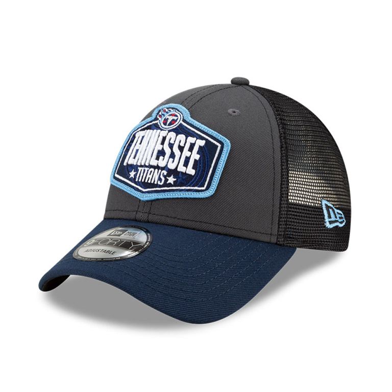 Gorras New Era Truckers Grises - Tennessee Titans NFL Draft 58074VCRA